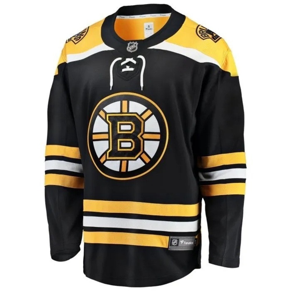 Boston Bruins Fanatics NHL Breakaway Home Jersey Mens 5XL Black Gold NWT